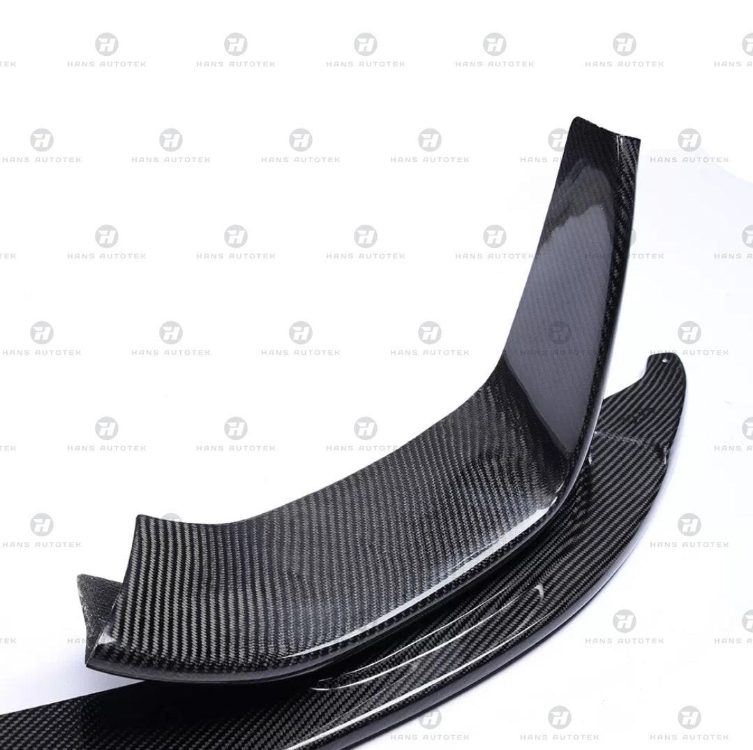 MPerformance Style Full Real Carbon Fiber Front Lip & Splitters for BMW M3 F80 / M4 F82 F83 - 14-20