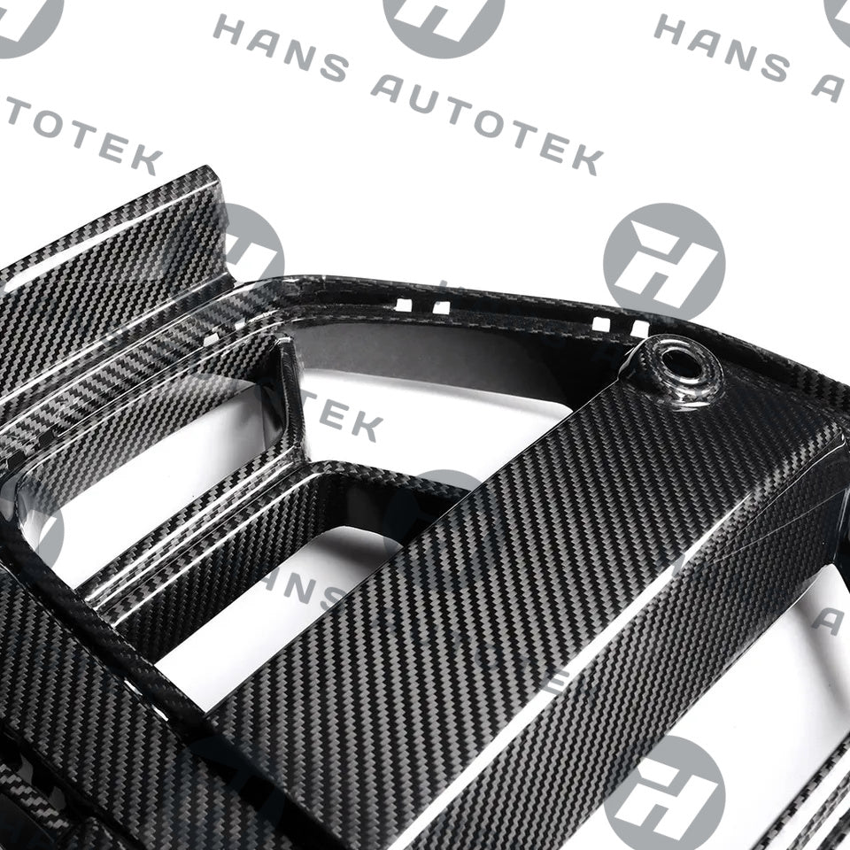 Full Dry Carbon Fibre CSL Style Front Bumper Grill FOR BMW M3 M4 G80 G82 G83 with ACC