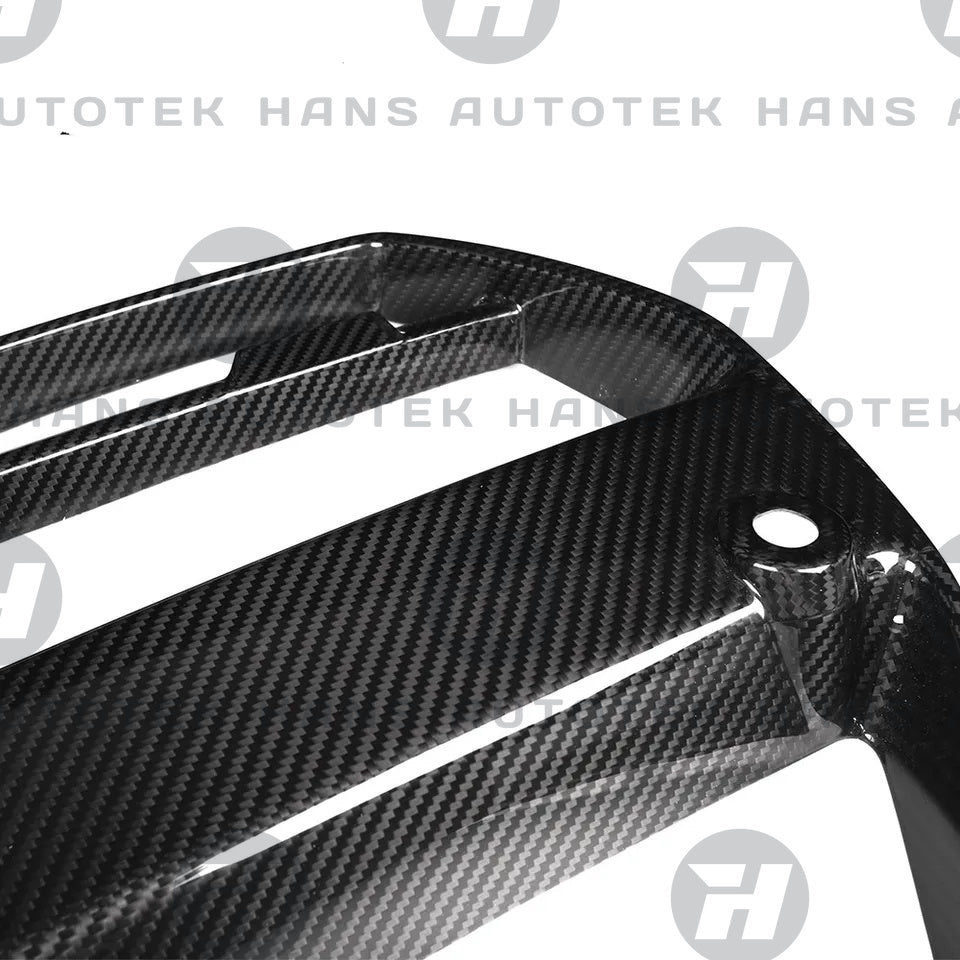 Full Dry Carbon Fiber V Style Front Bumper Grill FOR BMW M3 M4 G80 G82 G83 (ACC)