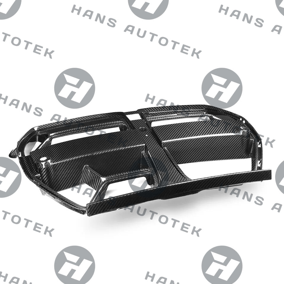 Full Dry Carbon Fibre CSL Style Front Bumper Grill FOR BMW M3 M4 G80 G82 G83 with ACC
