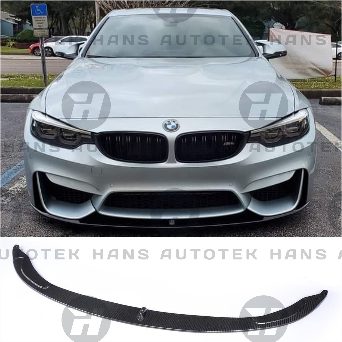 MPerformance Style Bottom Carbon Fiber Front Lip FOR BMW M3 M4 F80 F82 F83 14-20