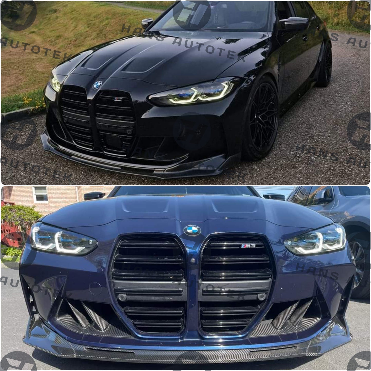 Full Dry Carbon Fiber Front Lip V-Style FOR BMW M3 M4 G80 G82 G83 ( 2021+ )