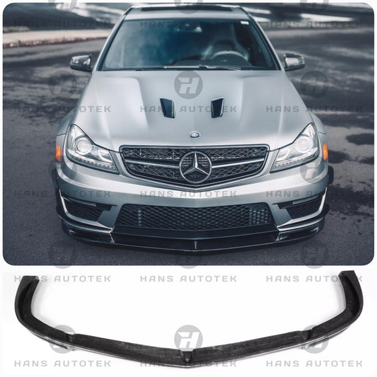 V Style Carbon Fiber Front Lip for Mercedes-Benz C63 AMG W204 Coupe SED ( 11-14)