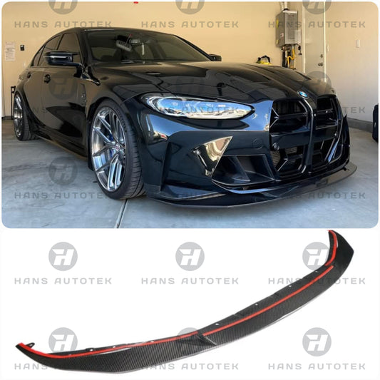 R Style Real Carbon Fiber Front Lip FOR BMW M3 M4 G80 G82 G83 ( 2020 - Up )