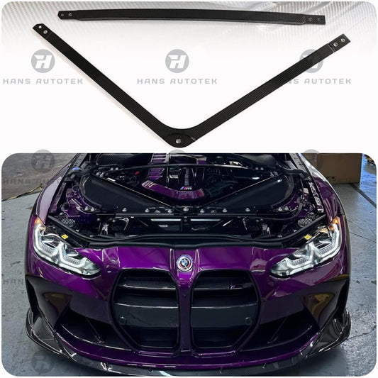FULL DRY CARBON FIBER RACING STYLE STRUT BRACE ENGINE FOR BMW M3 M4 G80 G82 G83