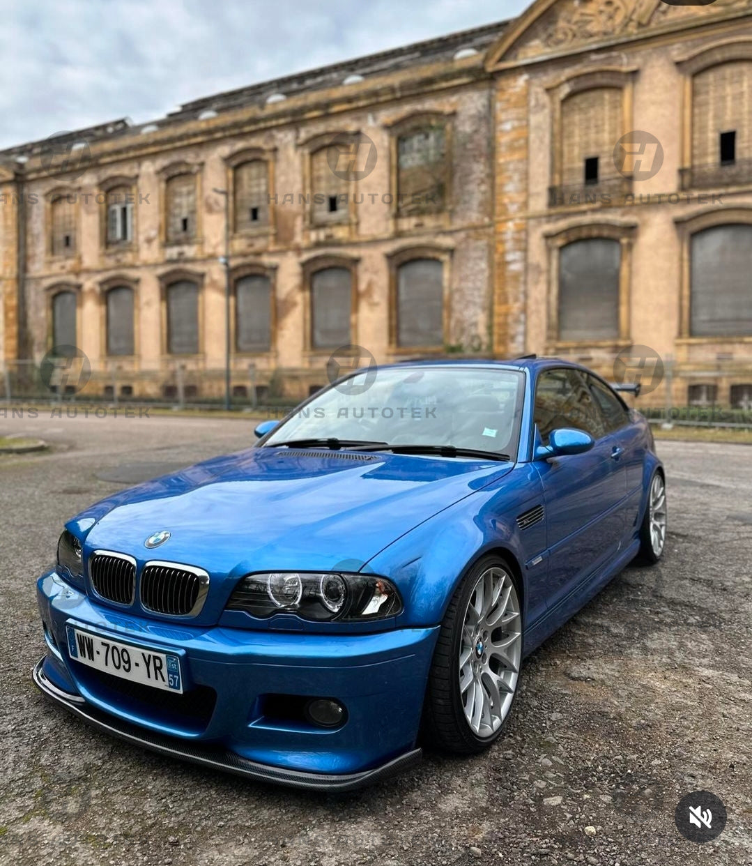 HAMANN STYLE GLOSS BLACK FRONT LIP SPLITTER FOR BMW E46 M3