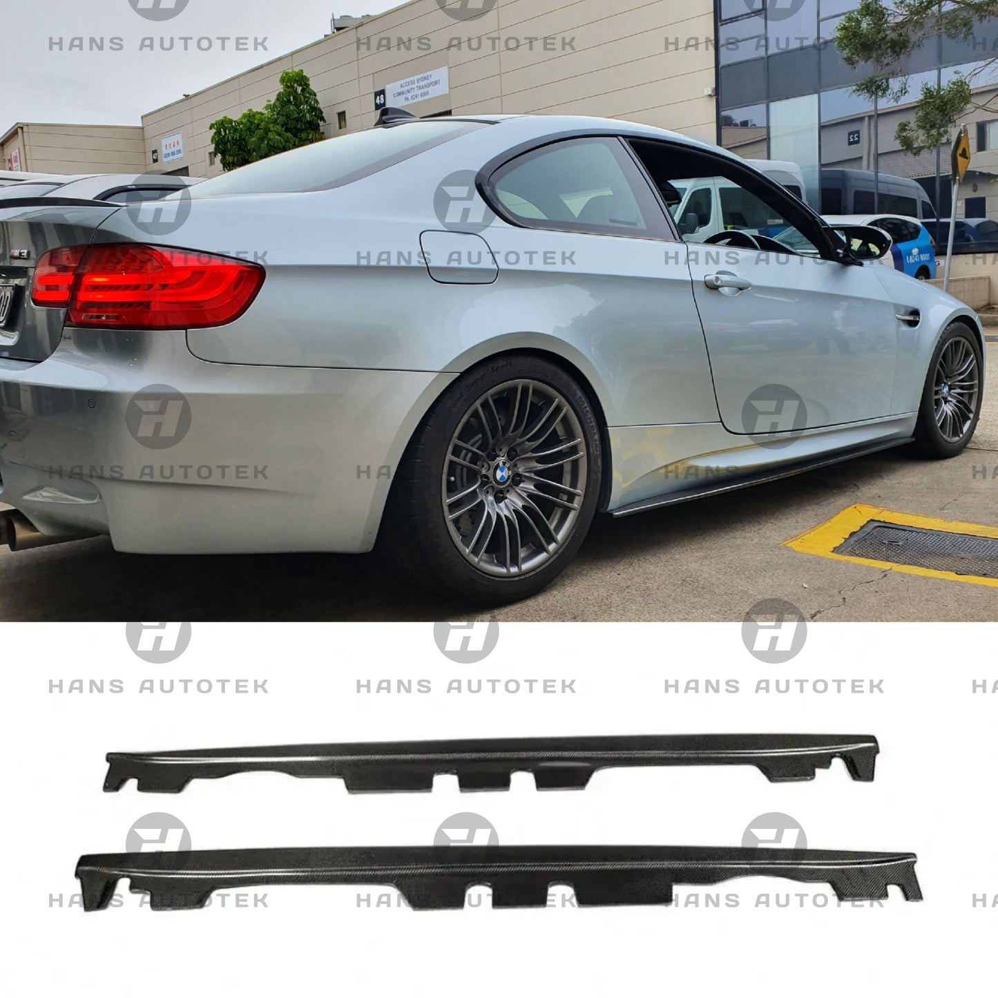 MPerformance STYLE REAL CARBON FIBER SIDE SKIRT SPLITTER FOR BMW M3 E92 E93