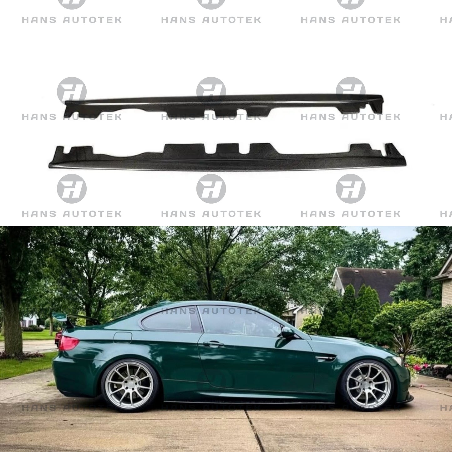 MPerformance STYLE REAL CARBON FIBER SIDE SKIRT SPLITTER FOR BMW M3 E92 E93