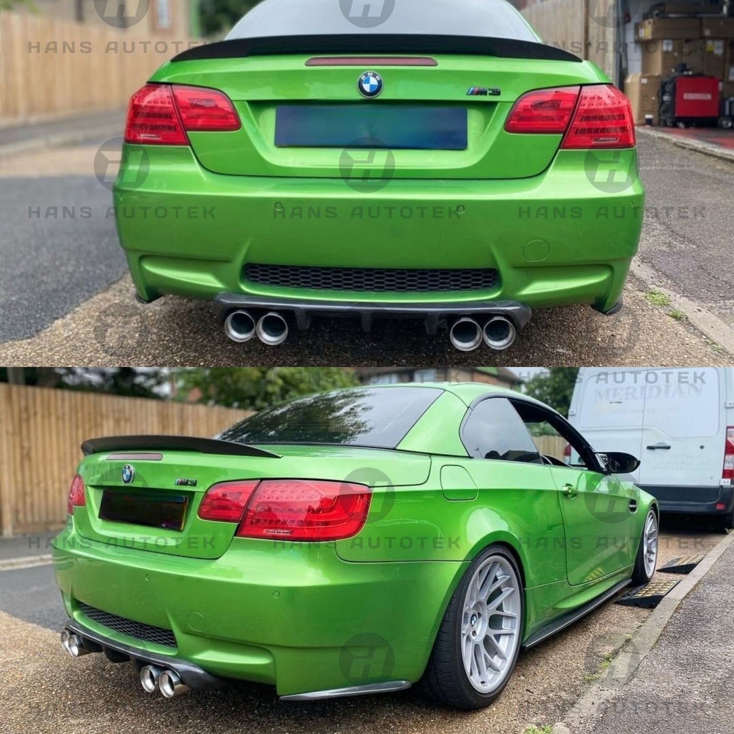 Full Carbon Fiber Rear Spoiler P style FOR BMW 3 Series Convertible E93 M3 335i 323 2D