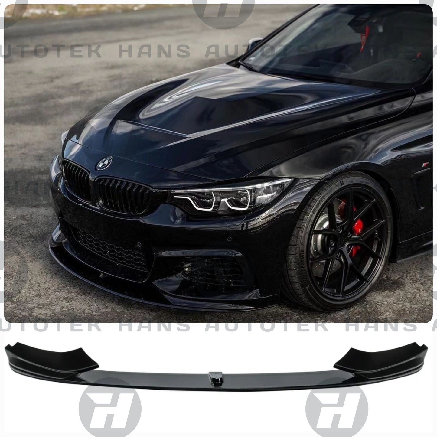 M-Performance Style Black Front lip FOR BMW 4 series F32 F33 F36 M-Sport