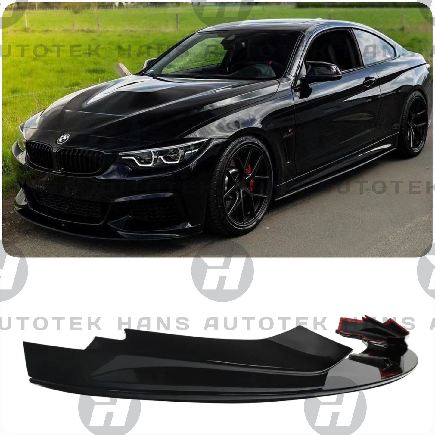 M-Performance Style Black Front lip FOR BMW 4 series F32 F33 F36 M-Sport