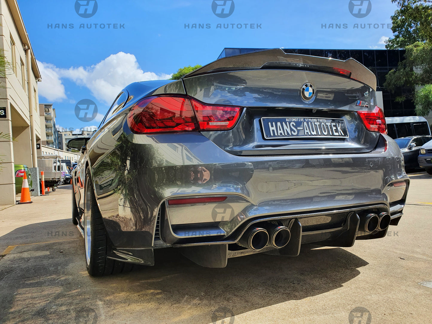PSM Style Real Carbon Fiber Rear Diffuser FOR BMW M3 M4 F80 F82 F83