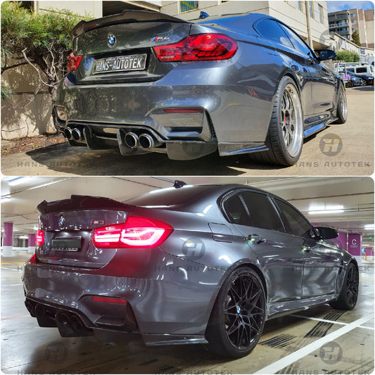 PSM Style Real Carbon Fiber Rear Diffuser FOR BMW M3 M4 F80 F82 F83