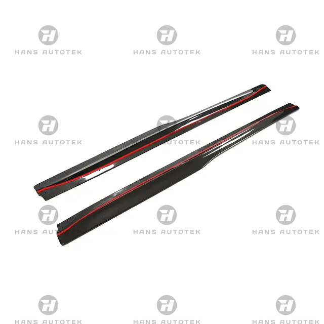 PSM Style Carbon Fiber Side Skirts Extension Lip FOR BMW M3 F80 SEDAN