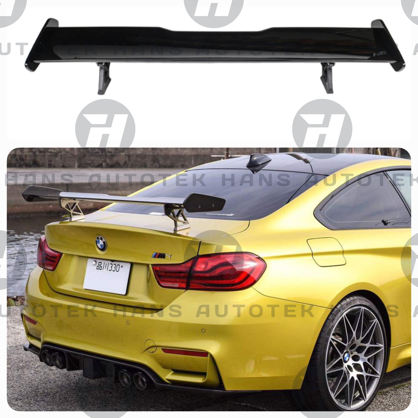 GTS Style Gloss Black Rear Trunk Wing FOR BMW M4 F82 Coupe 2D (2014-2019)