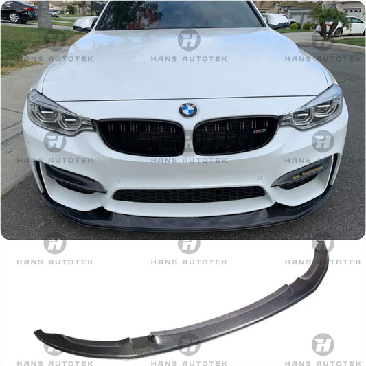 GTS Style V2 Real Carbon Fiber Front Lip Splitter FOR BMW F80 F82 F83 M3 M4