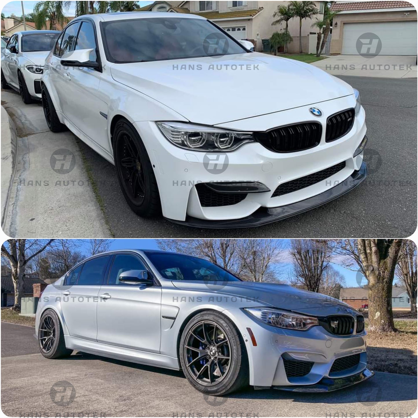 GTS Style V2 Real Carbon Fiber Front Lip Splitter FOR BMW F80 F82 F83 M3 M4