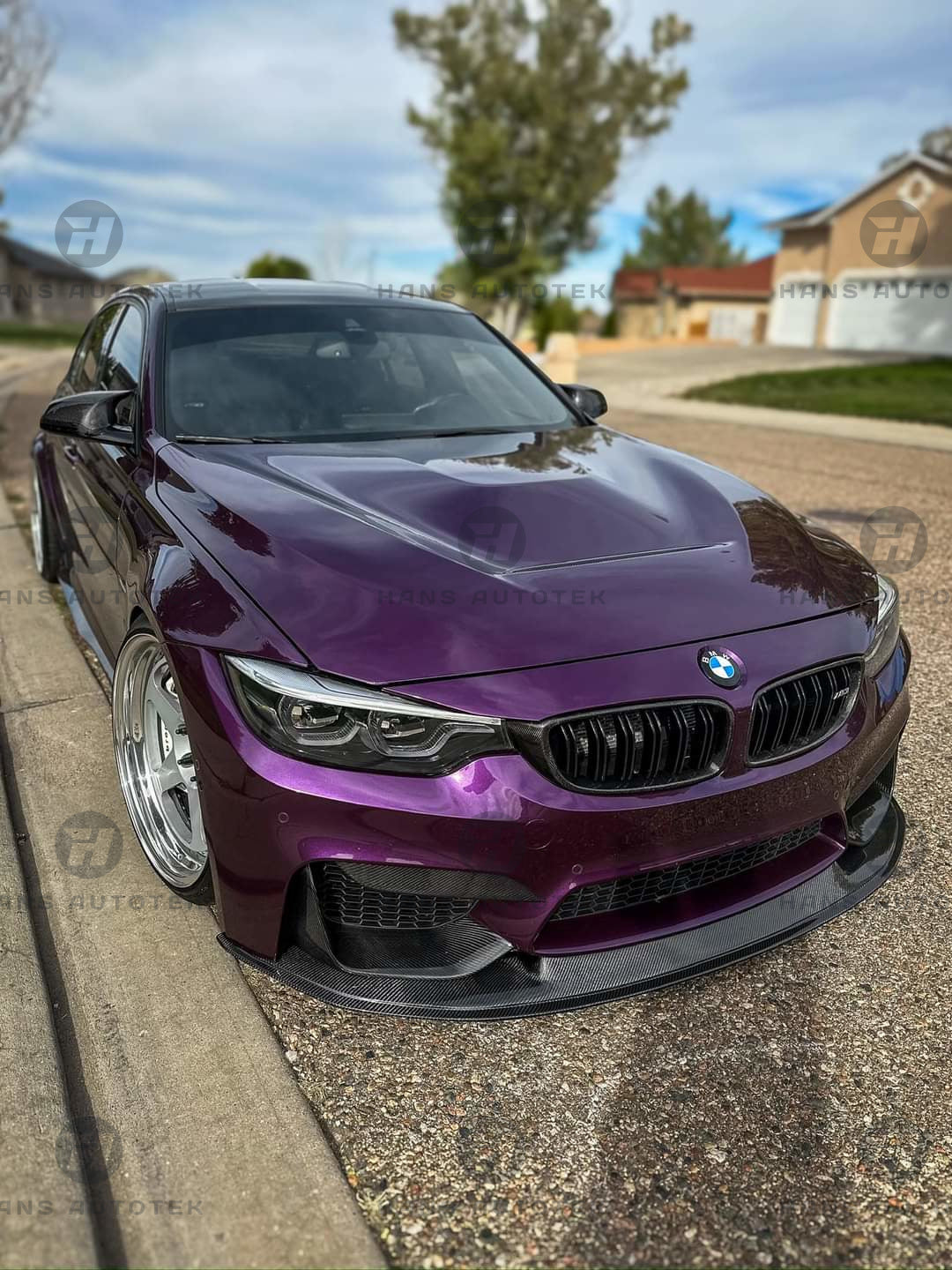 GTS Style V2 Real Carbon Fiber Front Lip Splitter FOR BMW F80 F82 F83 M3 M4
