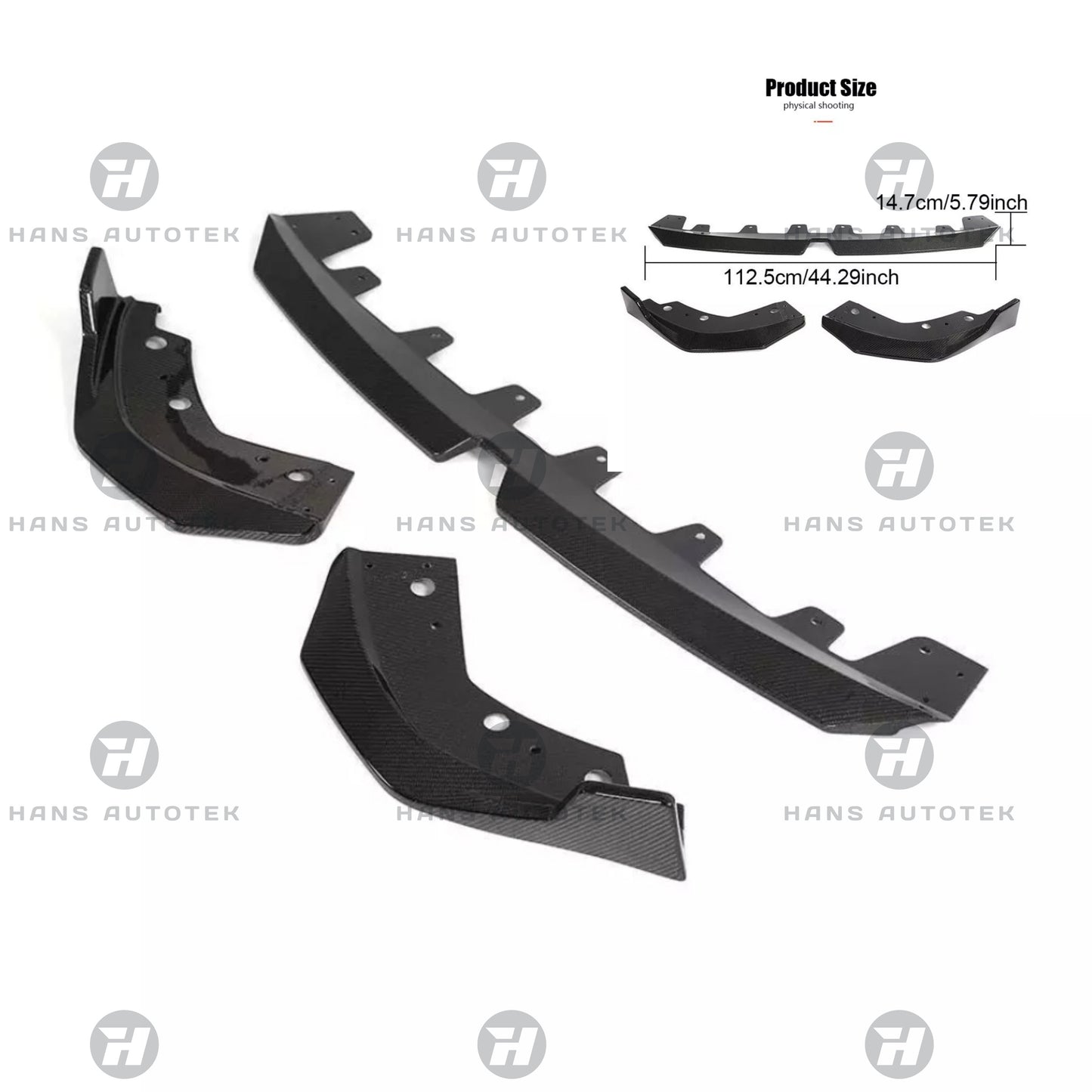 REAL CARBON FIBER FRONT LIP FOR BMW 3 SERIES LCI G20 G21 M SPORT SED WAG 2022+