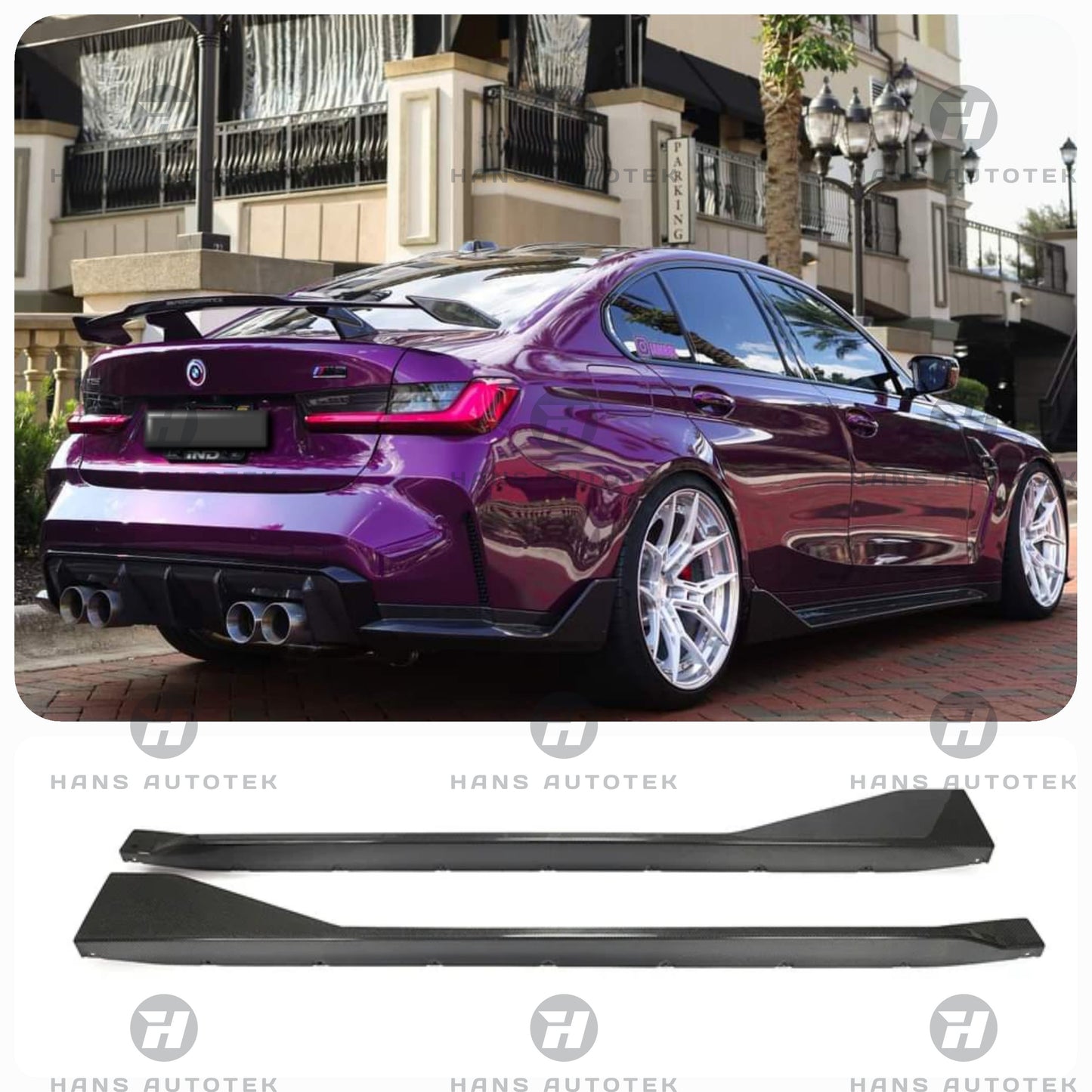 M-Performance Style Full Dry Carbon Fiber Side Skirts Lip FOR BMW G80 G81 M3