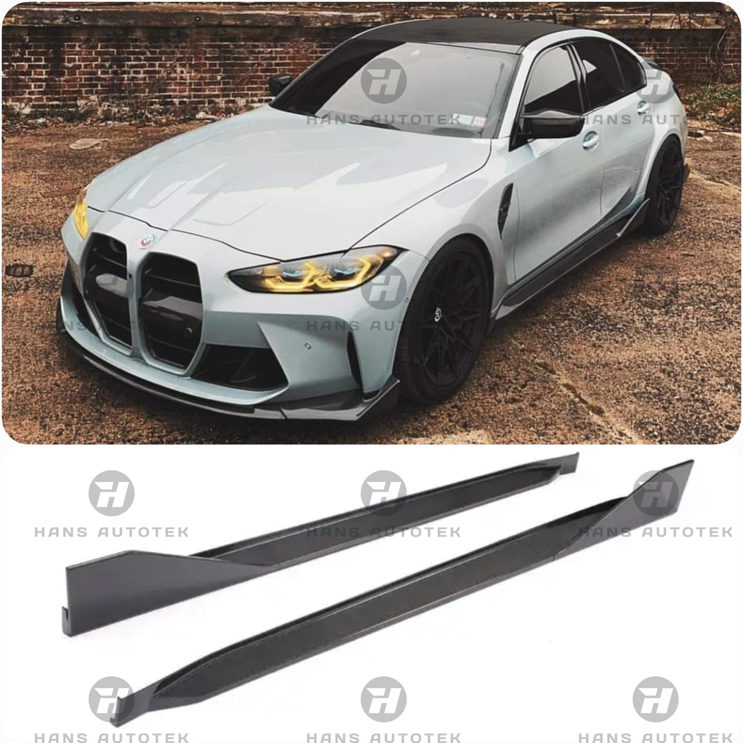 M-Performance Style Full Dry Carbon Fiber Side Skirts Lip FOR BMW G80 G81 M3