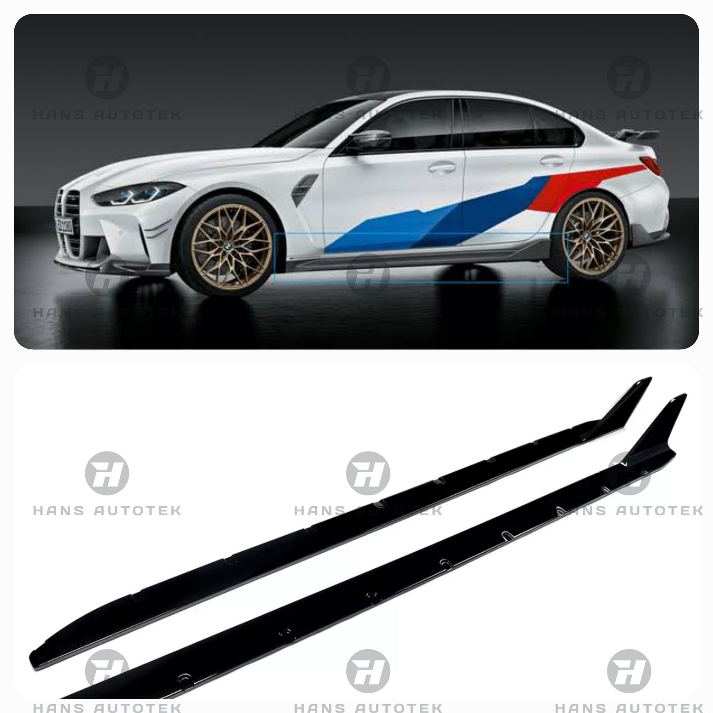 Performance Style Gloss Black Side Skirts Extension FOR BMW M3 M4 G80 G82 G83