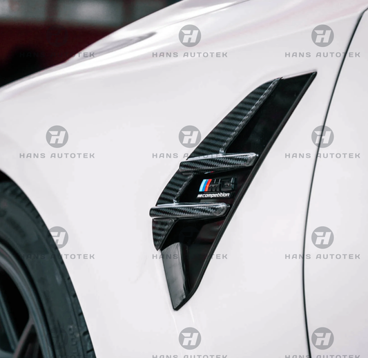 MP Style Full Carbon Fibre Side Fender Trim Vent ADD ON cover FOR BMW G80 G81 M3