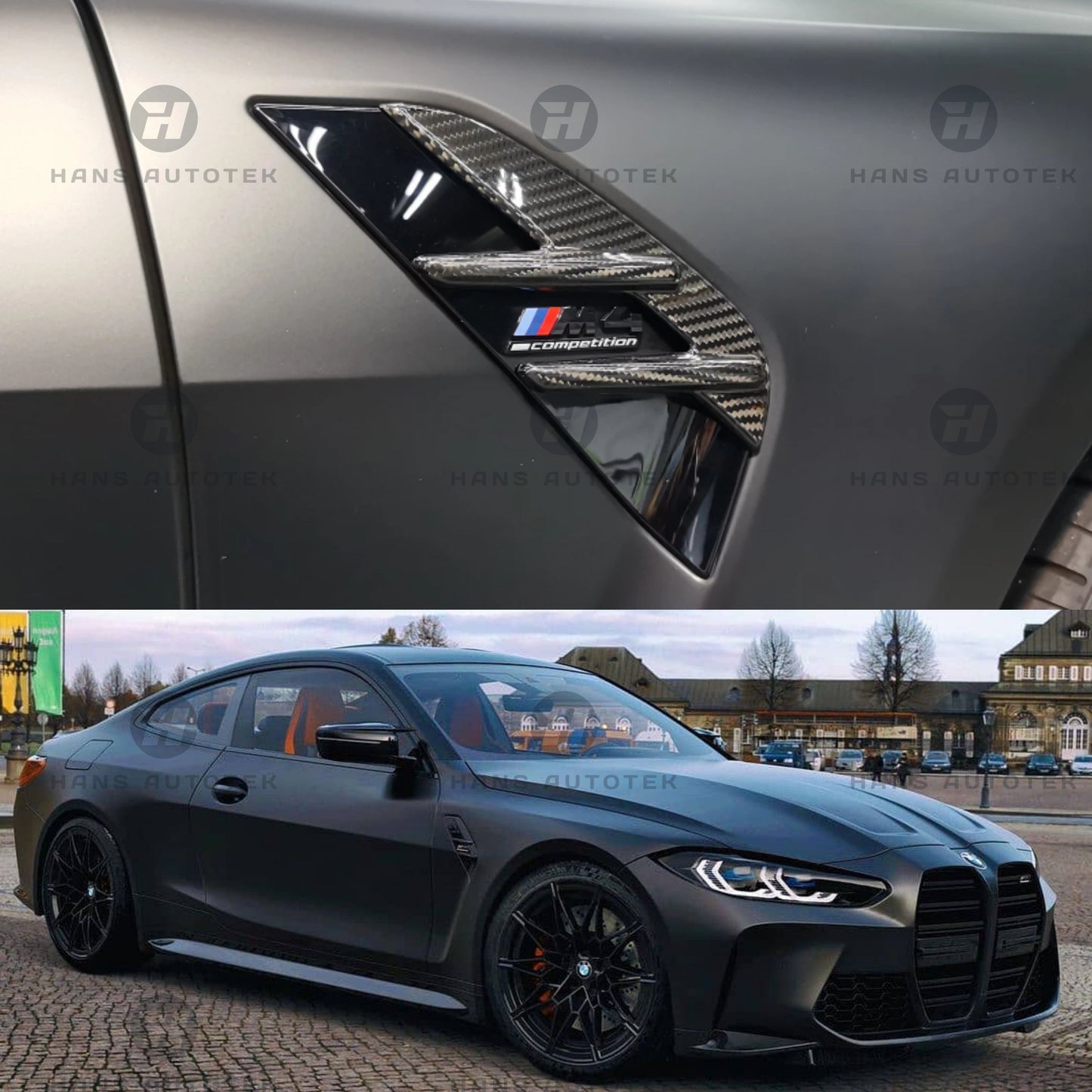 MP Style Full Carbon Fibre Side Fender Trim Vent ADD ON TYPE FOR BMW G82 G83 M4