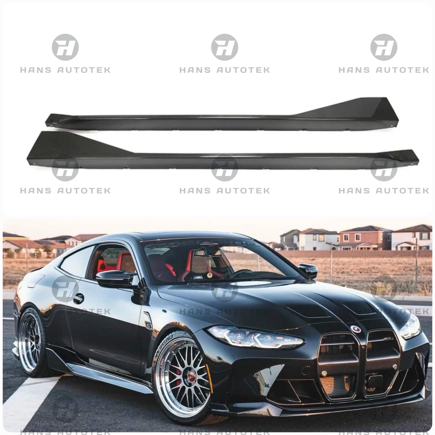 M-Performance Style Full Dry Carbon Fiber Side Skirts Replacement FOR BMW G82 G83 M4