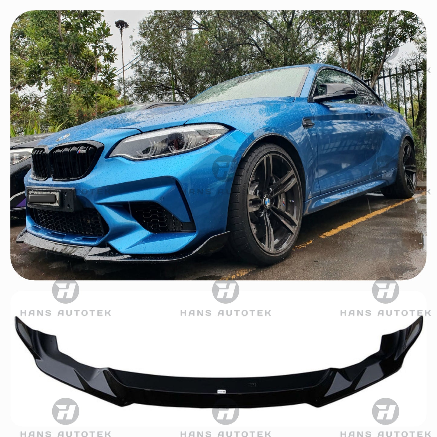 CS Style Gloss Black Front Lip Splitter For BMW F87 M2 & M2 Competition (16-22)