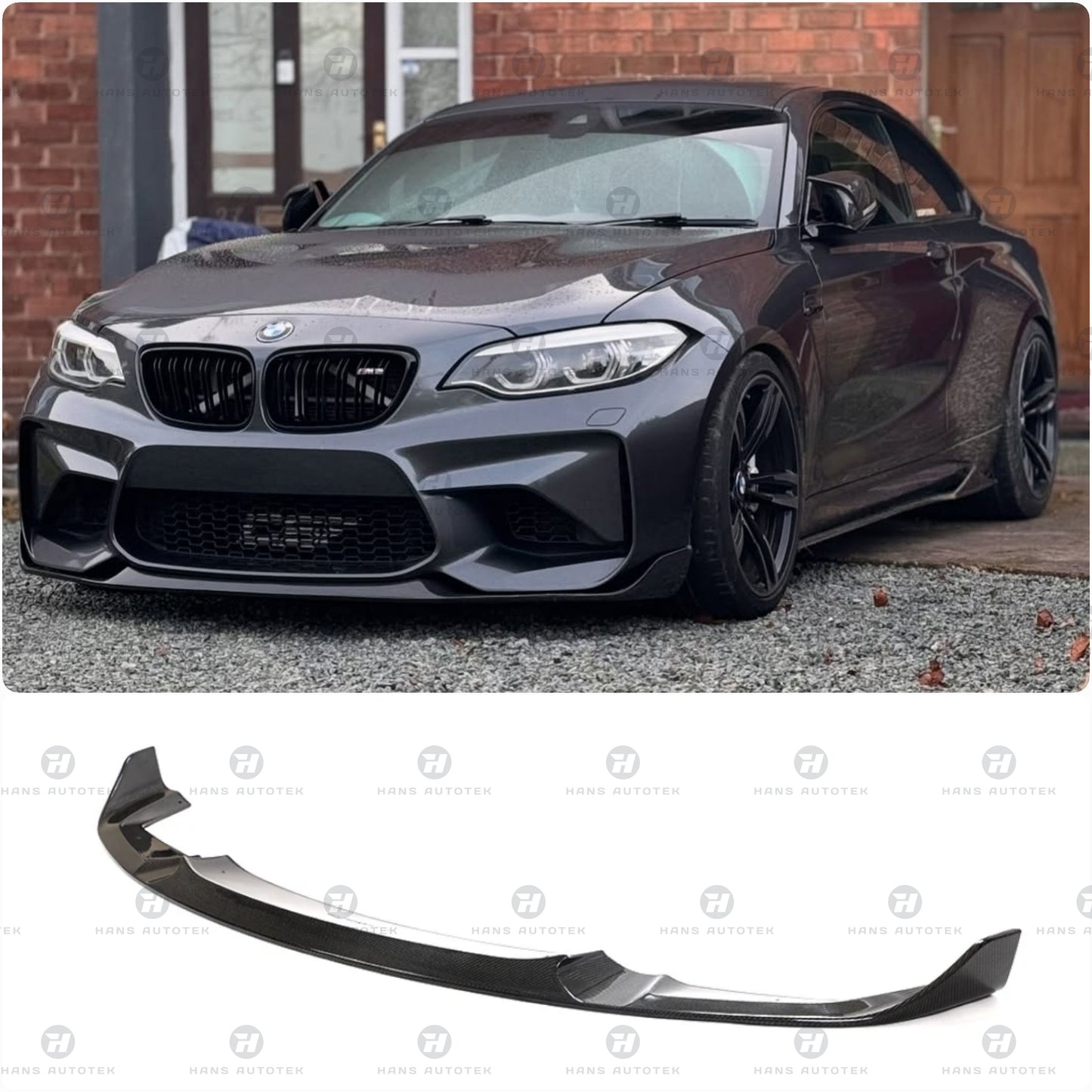 MPerformance Style Real Carbon Fiber Front Spliter Lip For OG BMW M2 F87 (16-18)