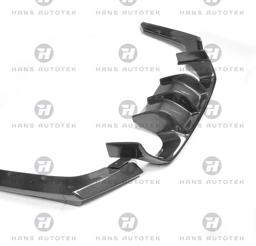 V Style Real Full Carbon Fiber Rear Diffuser FOR BMW M3 M4 F80 F82 F83