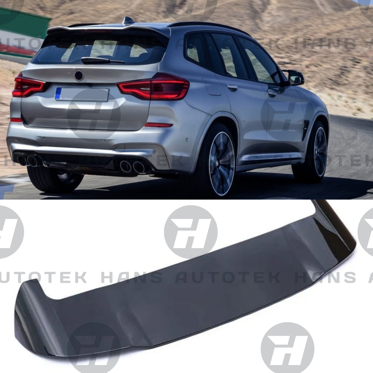 GLOSS BLACK PERFORMANCE STYLE REAR ROOF SPOILER FOR BMW G01 X3 LCI & Pre LCI Wagon