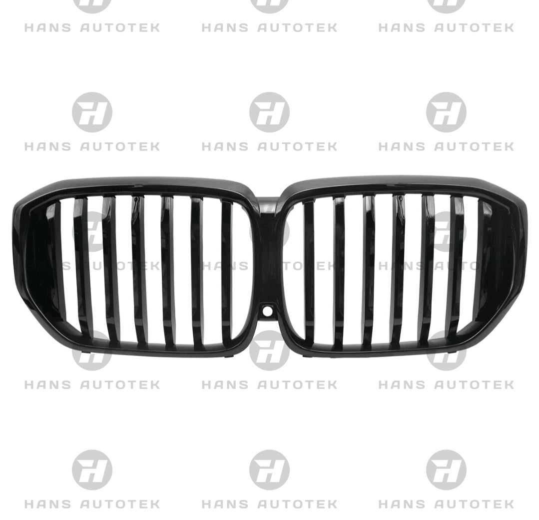 GLOSS BLACK M-STYLE FRONT BAR KIDNEY GRILL SINGLE SLATS FOR BMW X5 G05 LCI 23+