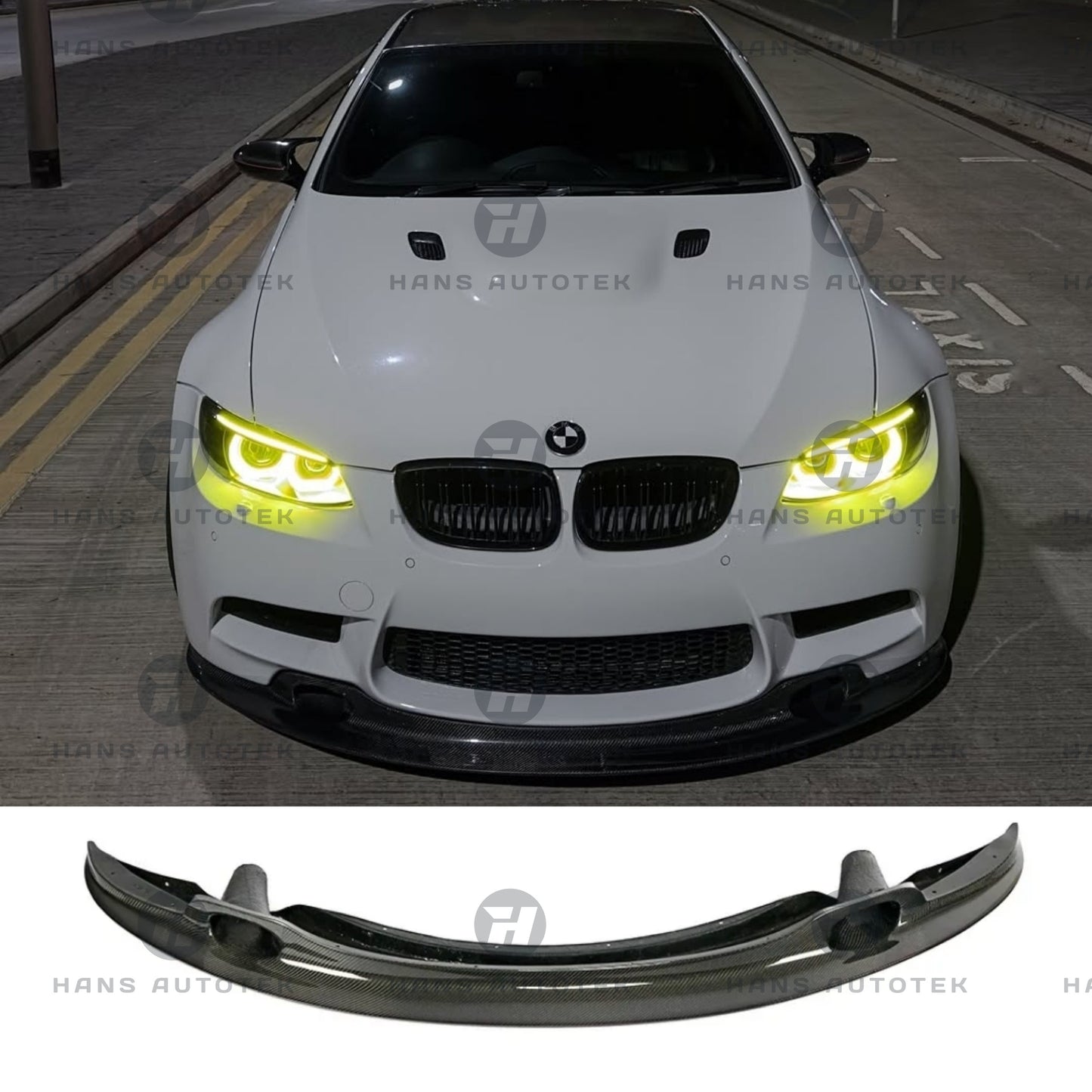GT4 V2 GT STYLE REAL CARBON FIBER FRONT LIP SPLITTERS FOR BMW M3 E92 E93 E90