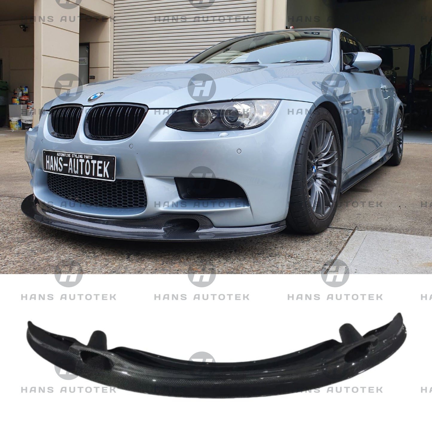 GT4 V2 GT STYLE REAL CARBON FIBER FRONT LIP SPLITTERS FOR BMW M3 E92 E93 E90
