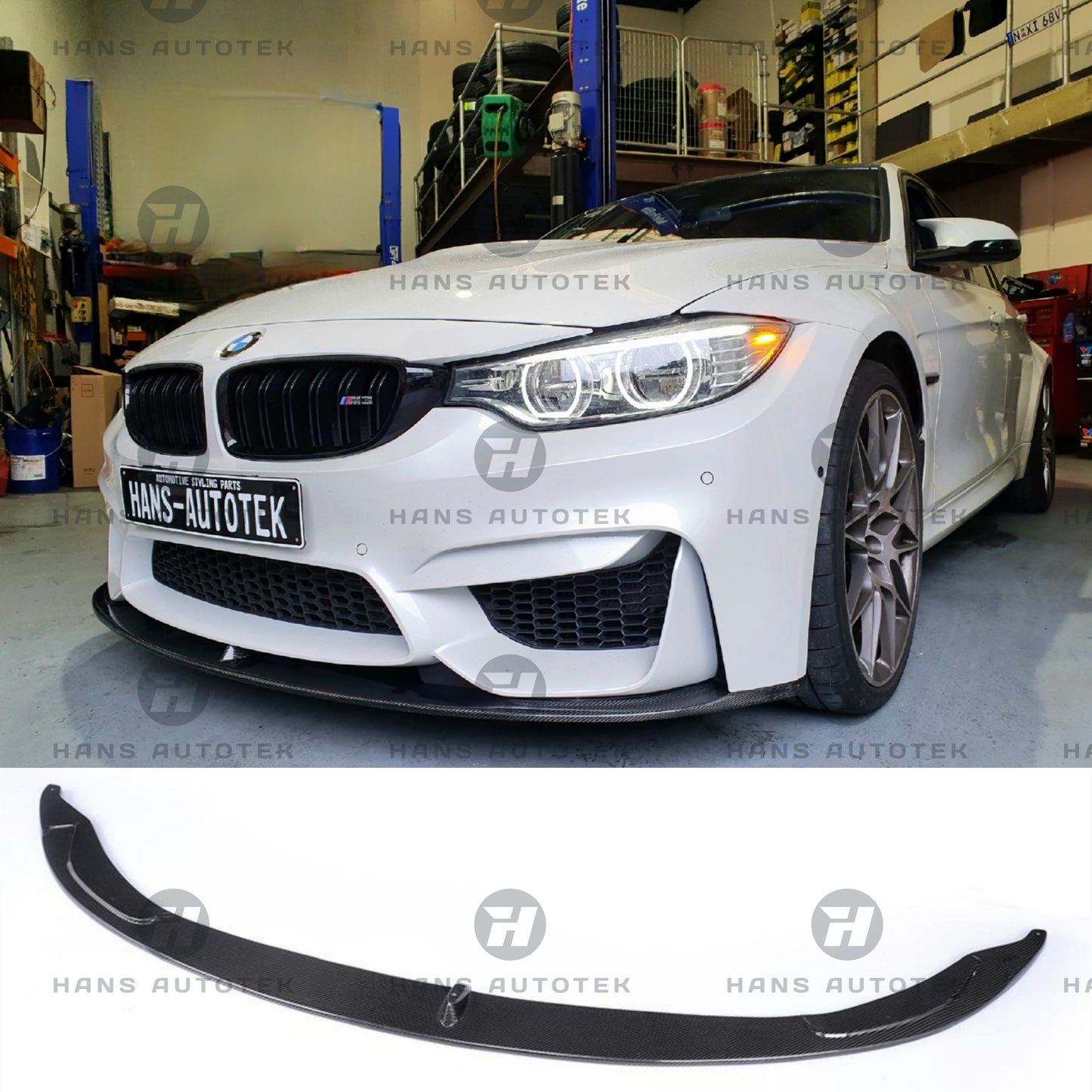 MPerformance Style Bottom Carbon Fiber Front Lip FOR BMW M3 M4 F80 F82 F83 14-20