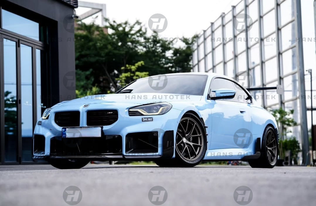 MP STYLE REAL CARBON FIBER FRONT LIP SPLITTER FOR BMW M2 G87 COUPE ( 2022 - UP )
