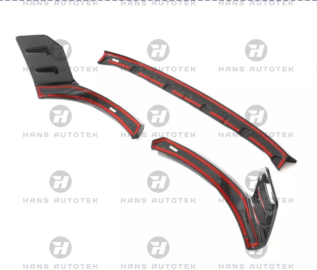 MP STYLE REAL CARBON FIBER FRONT LIP SPLITTER FOR BMW M2 G87 COUPE ( 2022 - UP )