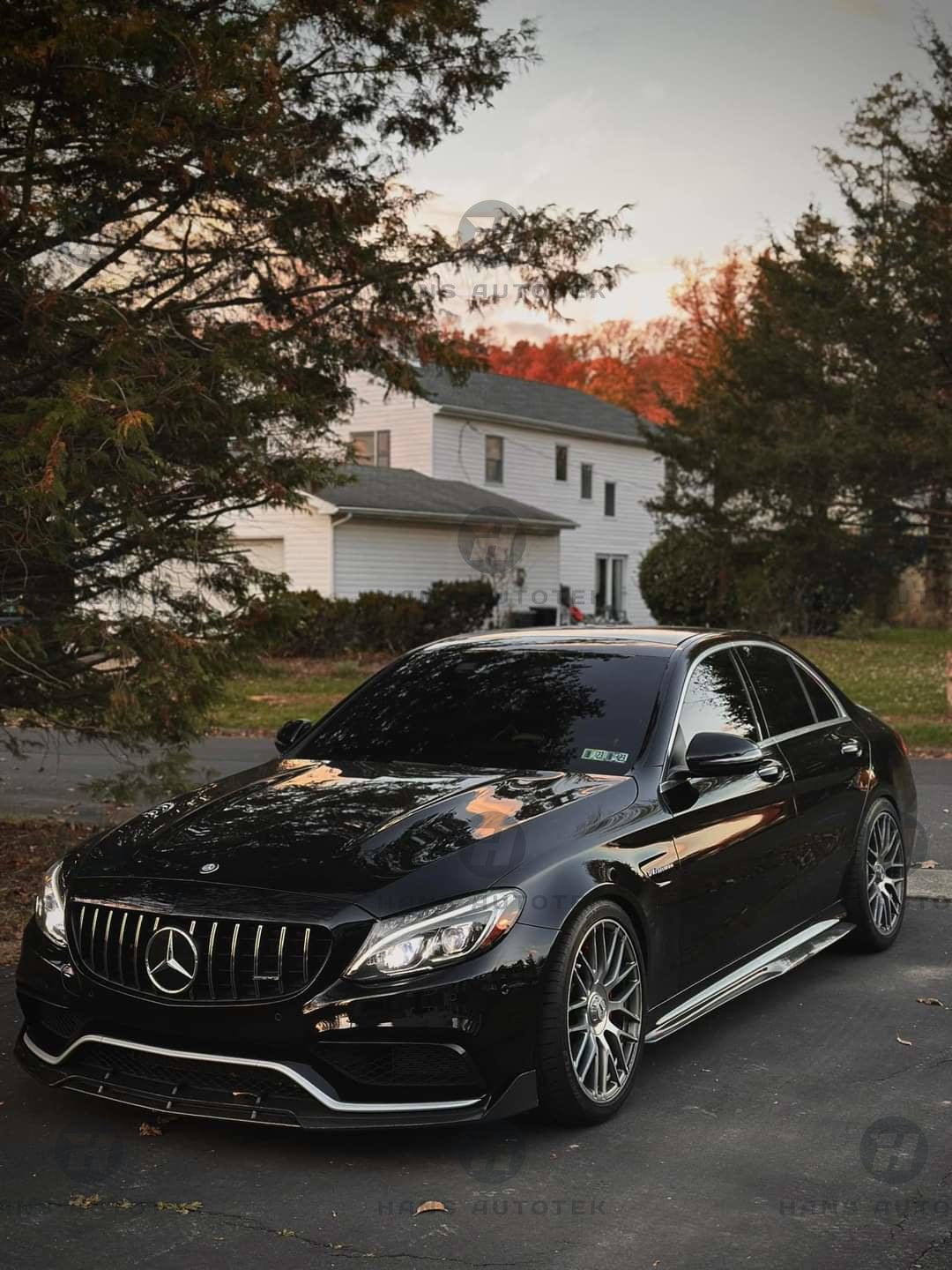 BRABUS Style Carbon Fiber Front Lip for Mercedes-Benz C63S AMG W205 C205 SEDAN WAGON