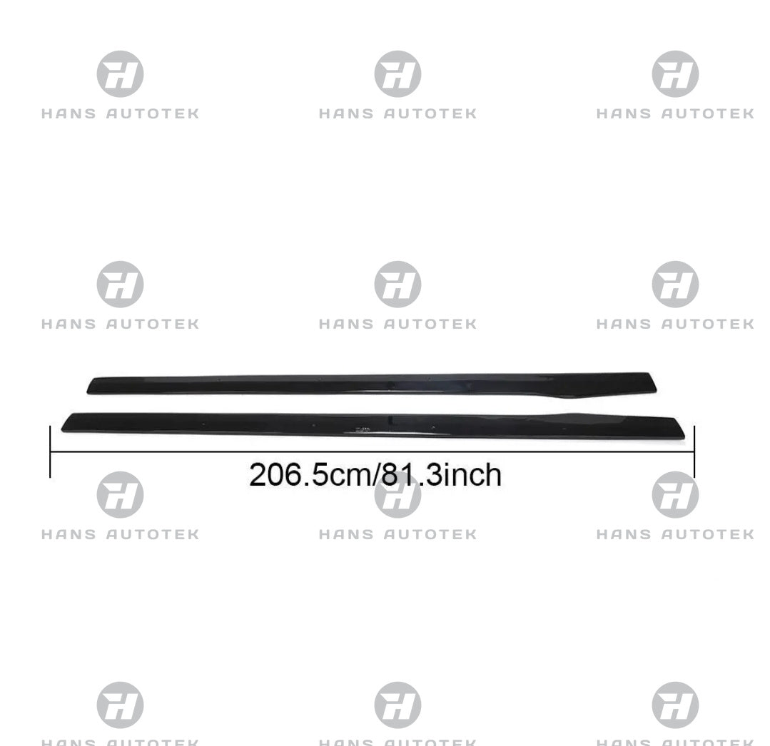 GLOSS BLACK SIDE SKIRTS EXTENSION LIP FOR BENZ CClass W205 C205 C300 C43 C63 AMG