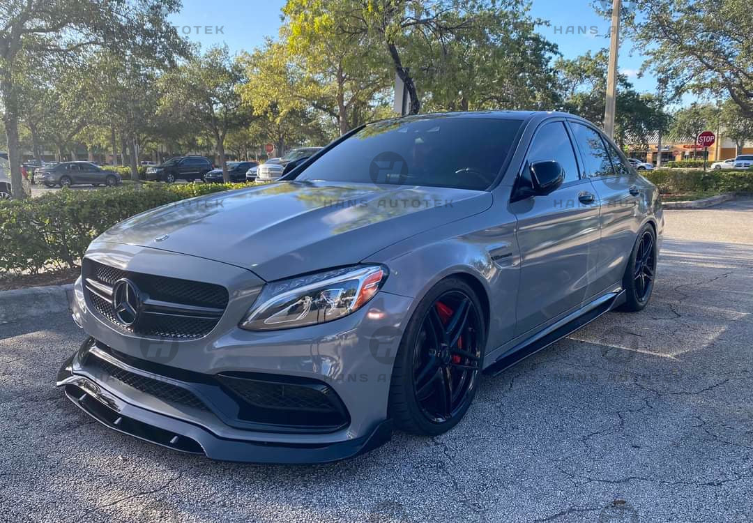 BRABUS Style Gloss Black Front Lip for Mercedes-Benz C63S AMG W205 C205 SEDAN