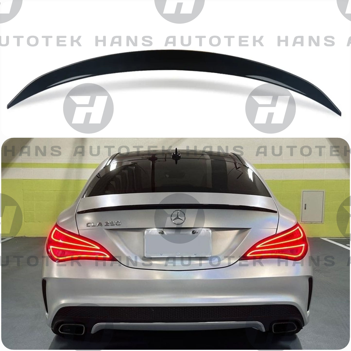 BLACK REAR TRUNK SPOILER AMG STYLE FOR MERCEDES BENZ CLA 45 250 W117 ( 13-20)