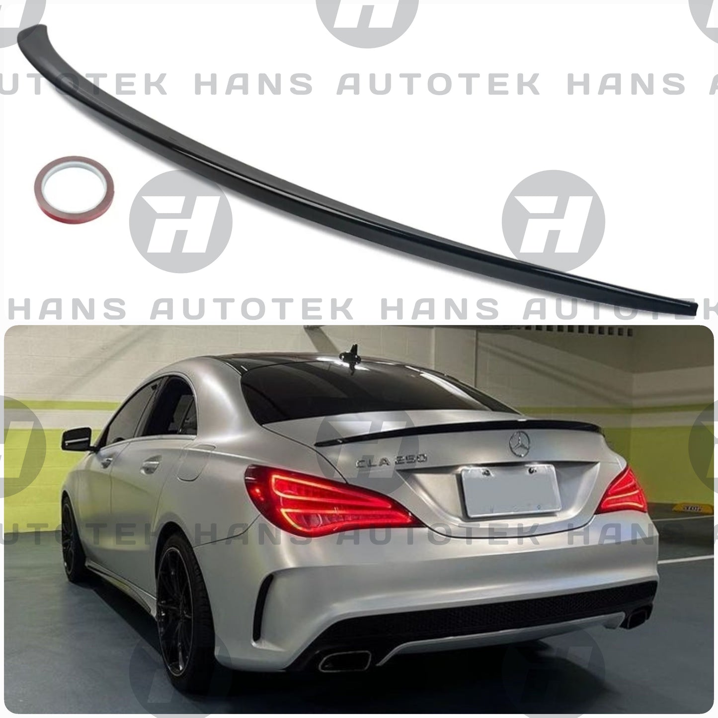 BLACK REAR TRUNK SPOILER AMG STYLE FOR MERCEDES BENZ CLA 45 250 W117 ( 13-20)