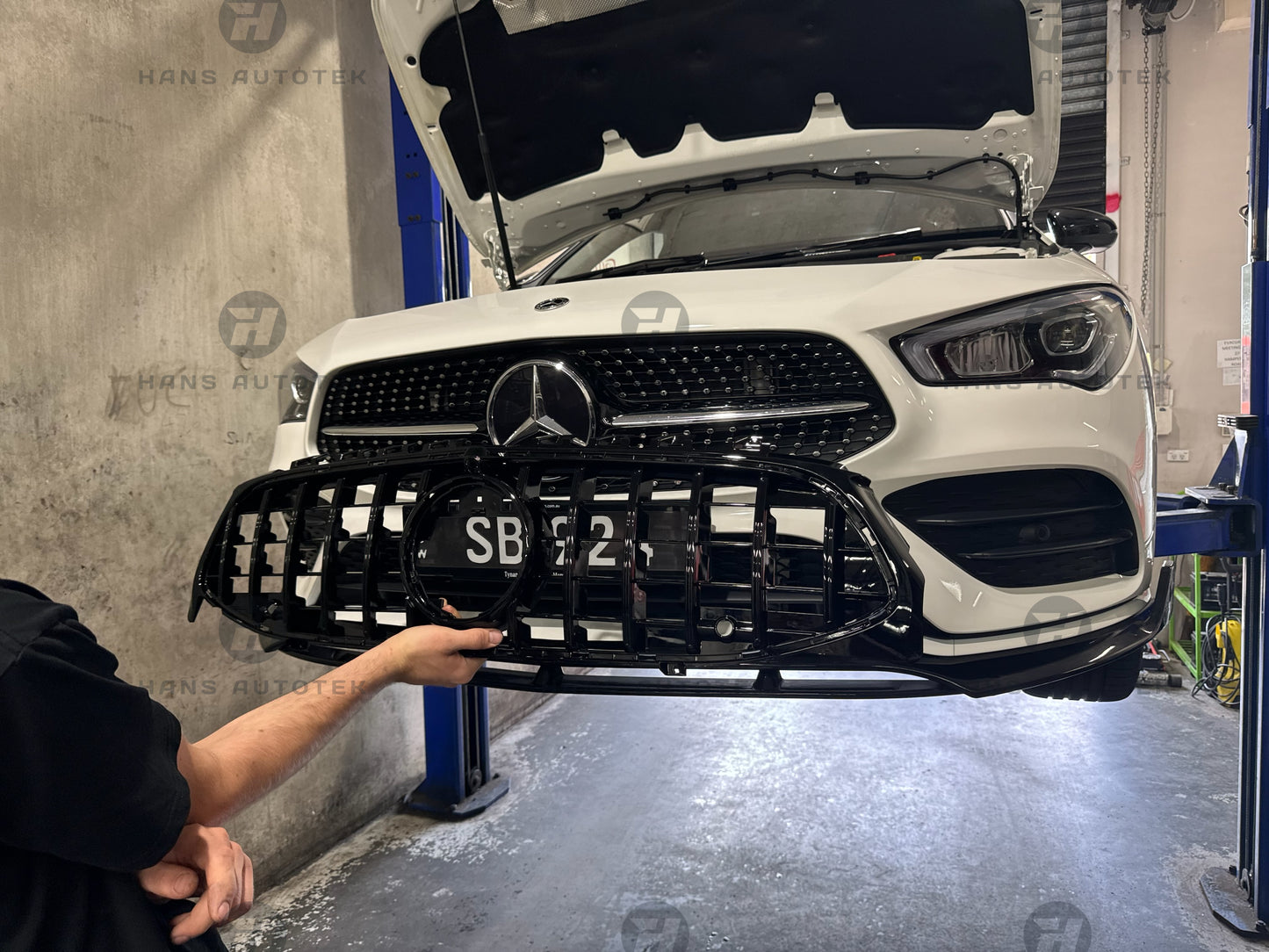 AMG GT Style Gloss Black Bumper Front Grill for Mercedes CLA W118 CLA35 ( 18-23)