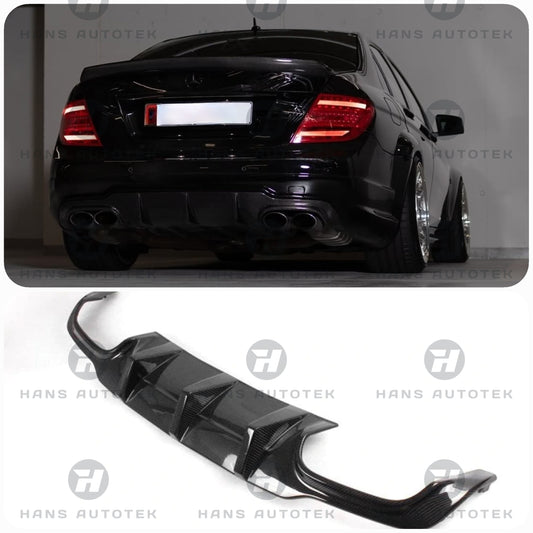 REAL CARBON FIBER REAR DIFFUSER BUMPER FOR MERCEDES C63 W204 FL ( 2011-2014)