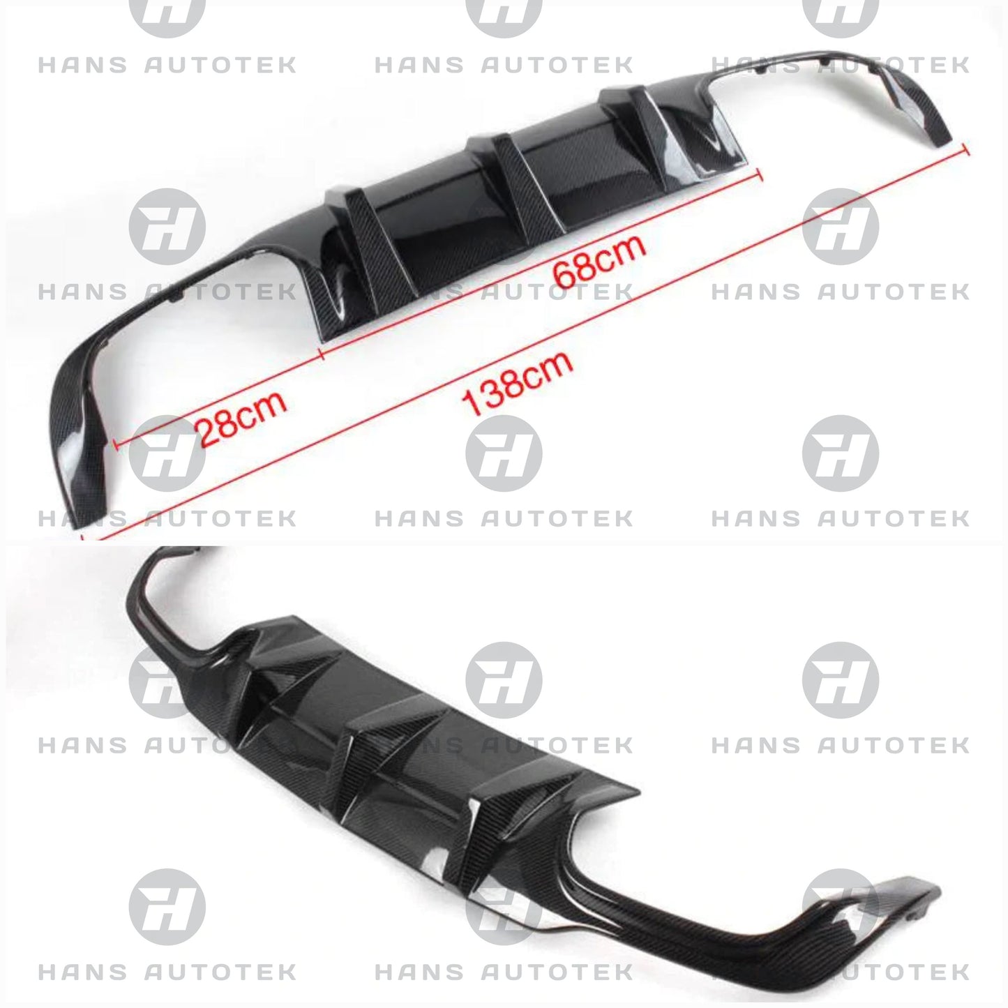 REAL CARBON FIBER REAR DIFFUSER BUMPER FOR MERCEDES C63 W204 FL ( 2011-2014)