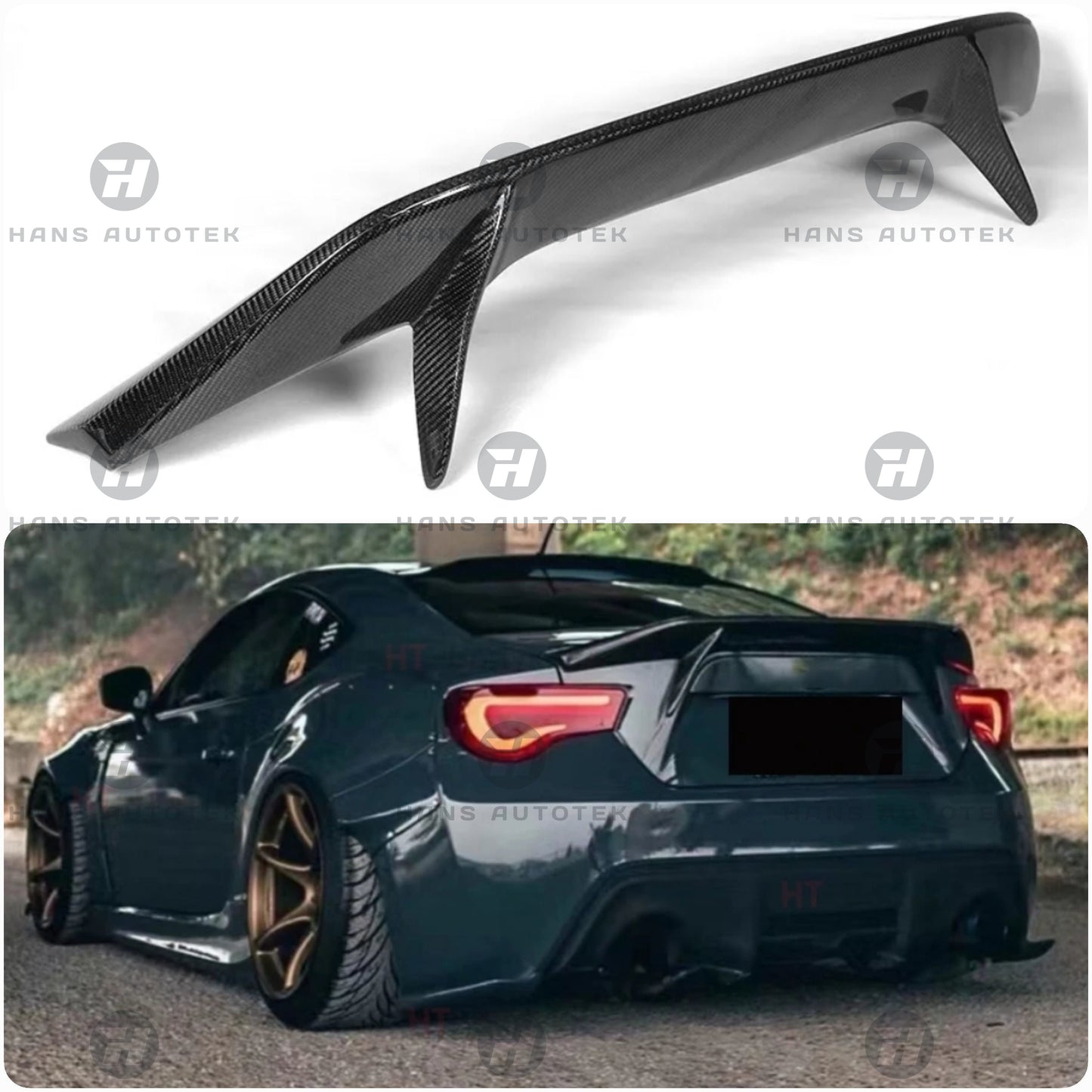 REAL CARBON FIBER AB STYLE SPOILER FOR TOYOTA GT86 & SUBARU BRZ 12-20