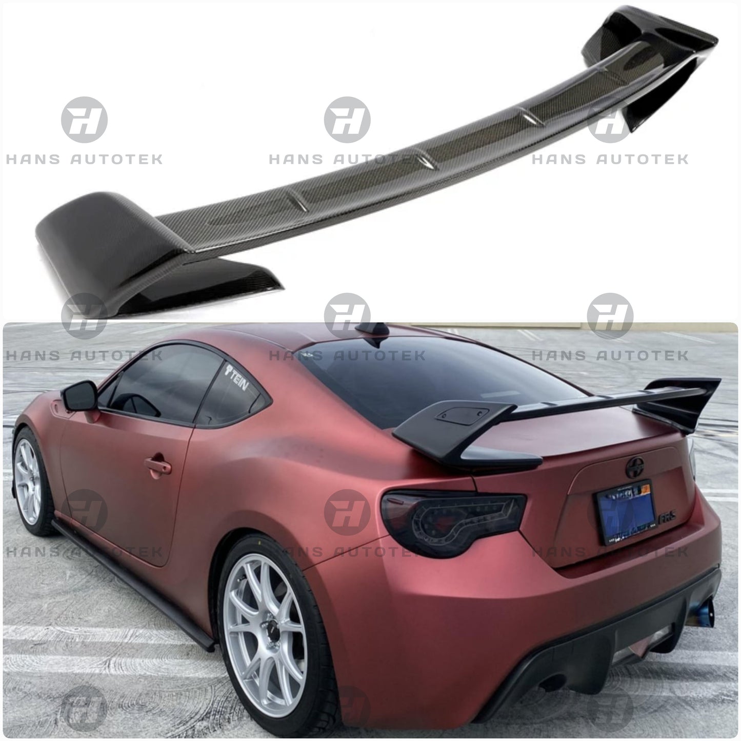 REAL CARBON FIBER WING ROWEN STYLE FOR TOYOTA GT86 SUBARU BRZ SCICON FRS 12-20