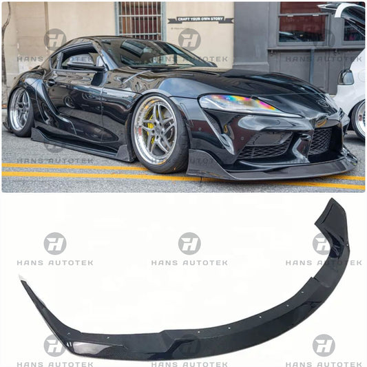 CARBON FIBER AM STYLE FRONT LIP SPLITTER FOR TOYOTA SUPRA MK5 A90 GR GTS 2019-UP